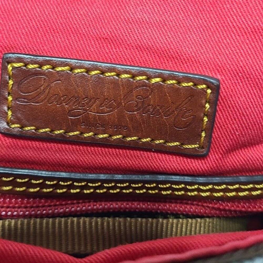 Dooney & Bourke Red Nylon Pouchette Letter Carrier Cross Body Bag Broken Strap - Picture 12 of 16